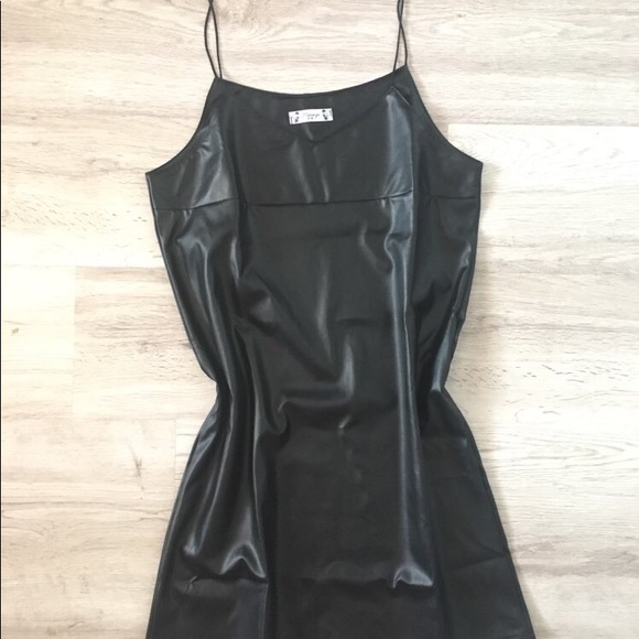 Women PU Leather Mini Dress - Picture 8 of 8